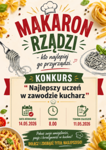 Konkurs “Najlepszy uczeń w&nbsp;zawodzie kucharz”