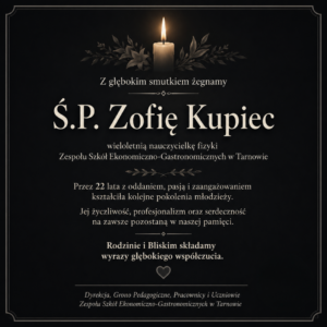 Pożegnanie Ś.P. Zofii Kupiec